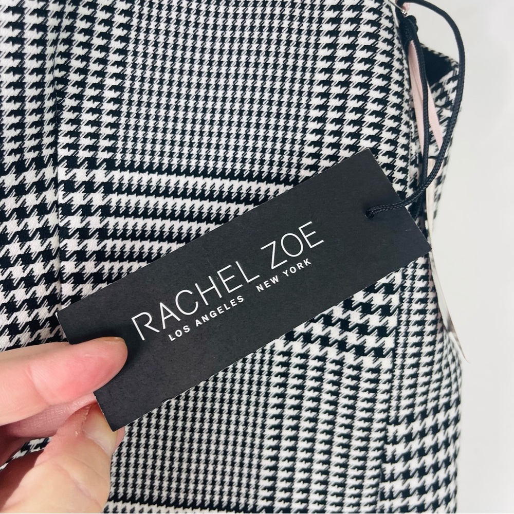 NWT Rachel Zoe black white houndstooth button preppy vest large - Picture 6 of 8